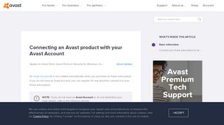 
                            3. Connecting an Avast product with your Avast Account | Official ... - Avast Order Portal Portal