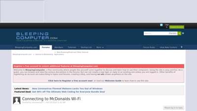 Connecting to McDonalds Wi-Fi - Web Browsing/Email and ...