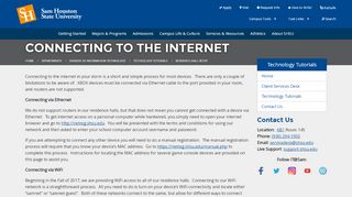 
                            8. Connecting to the Internet via Ethernet or Wifi - Sam Houston ... - Blinn Student Wifi Login