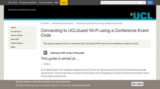
                            4. Connecting to UCLGuest Wi-Fi using a Conference Event ... - Ucl Guest Wifi Portal