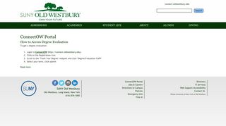 
                            2. ConnectOW Portal | SUNY Old Westbury - Suny Old Westbury Email Portal