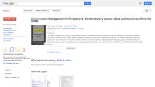 
                            8. Construction Management in Perspective: Contemporary issues, ... - Www Eperolehan Gov My Portal