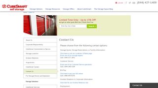 
                            7. Contact and Company Information for CubeSmart Self Storage - Cubesmart Self Storage Portal