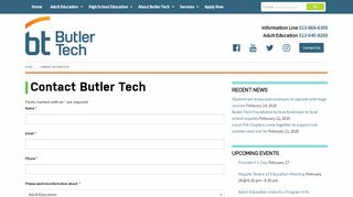 
Contact Butler Tech - Butler Tech  
