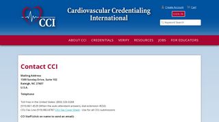 Contact CCI - Cardiovascular Credentialing International - Cci Online Portal