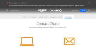 
                            7. Contact Chase | Amazon Rewards Card | Chase.com - Amazon Visa Card Chase Portal