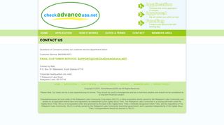 
                            7. Contact - CheckAdvanceUSA.net - Check Advance Usa Login