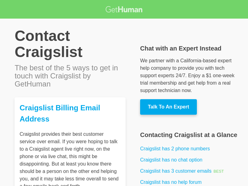 
                            4. Contact Craigslist | Fastest, No Wait Time