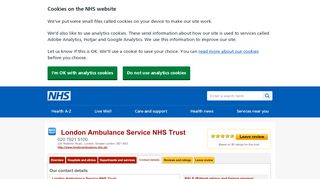 
                            5. Contact details - London Ambulance Service NHS Trust - NHS - London Ambulance Service Email Portal