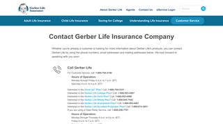 
                            5. Contact Gerber Life Insurance Company - Gerber Life Eservice Portal