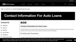 
Contact Information for Auto Loans | DXC Technology
