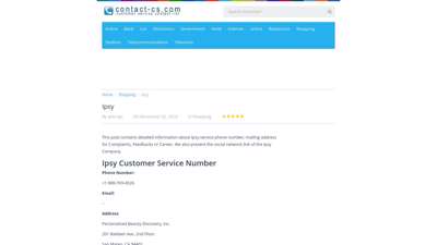 Contact Ipsy Customer Service Number
