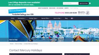 
                            5. Contact Mercury Holidays - Mercury Holidays Portal