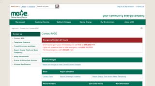 
                            8. Contact MGE - Madison Gas and Electric - Madison, Wisconsin - Madison Gas And Electric Portal