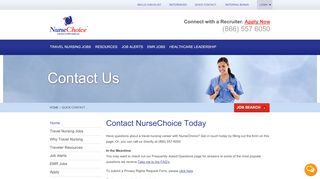 
                            5. Contact NurseChoice - Nursechoice Portal