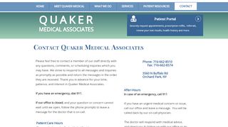 Contact | Quaker Medical Associates - Quaker Medical Patient Portal