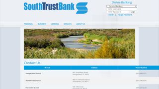 
                            7. Contact SouthTrust Bank (George West, TX) - Southtrust Bank Portal