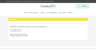 
                            5. contact support - TERRAfit - Terrafit Portal