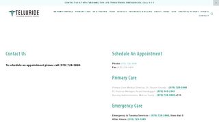 
                            3. Contact | Telluride Regional Medical Center - Telluride Medical Center Patient Portal