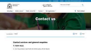 
                            5. Contact - The Department of Education - Det Portal Wa