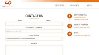 
                            5. Contact Urban Phenix | Colorado Apartment and Home Rentals - Urban Phenix Resident Portal