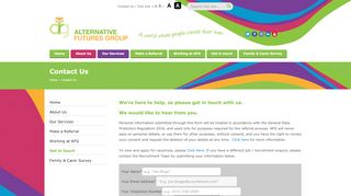 
                            2. Contact Us - Alternative Futures Group - Alternative Futures Group Portal