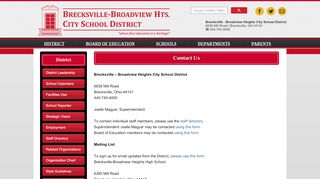 
                            5. Contact Us - Brecksville Broadview Heights City School District - Chippewa Brecksville Portal Page