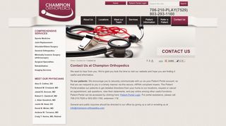 
                            4. Contact Us | Champion Orthopedics | Palomar Health Mobile - Champion Orthopedics Patient Portal