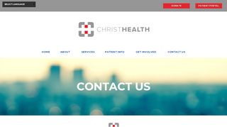 
                            5. Contact Us : Christ Health Center - Christ Health Center Patient Portal