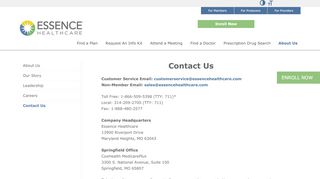 
                            6. Contact Us | Essence Healthcare - Essence Healthcare Provider Portal