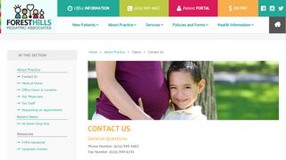 
                            4. Contact Us - Forest Hills Pediatric Associates - Forest Hills Pediatrics Patient Portal