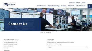 
                            6. Contact Us | Fortescue Metals Group Ltd - Fortescue Mobilisation And Training Portal