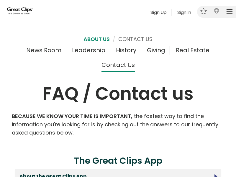 
Contact Us | Great Clips
