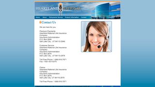 
                            3. Contact Us - Heartland National Life Insurance Company - Heartland National Provider Portal