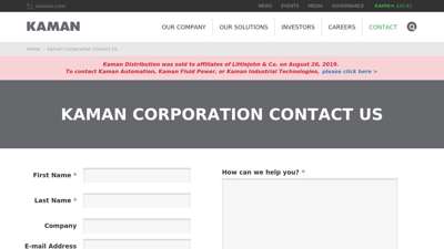 Contact Us  Kaman Corporation