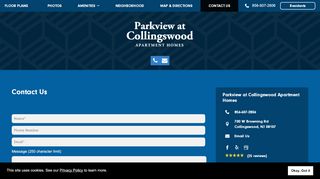 
                            2. Contact Us | Parkview at Collingswood Apartment Homes - Heights Of Collingswood Resident Portal