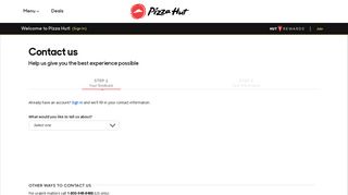 
                            5. Contact Us - Pizza Hut: Pizza Delivery | Pizza Carryout ... - Pizza Hut Rewards Portal