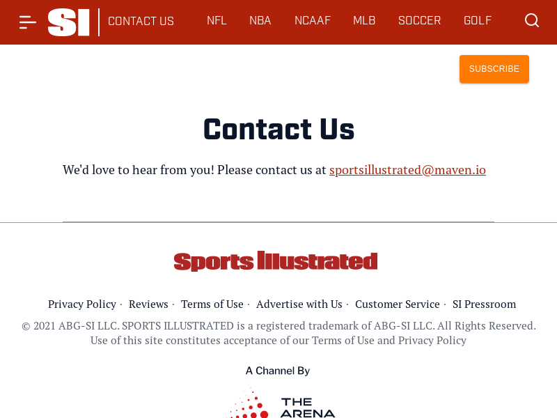 
                            1. Contact Us - Sports Illustrated