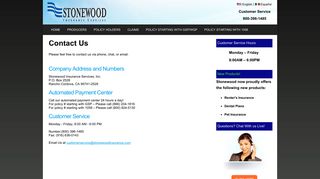 
Contact Us - Stonewood Insurance Services  
