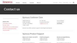 
                            1. Contact us - Synovus