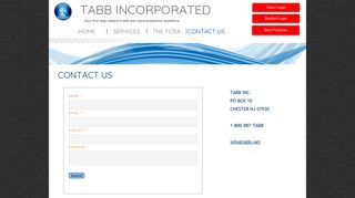 
                            6. Contact Us - TABB Inc. - Tabb Inc Student Portal