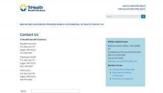 
                            3. Contact Us | TriHealth Benefit Solutions - Trihealth Benefit Solutions Provider Portal