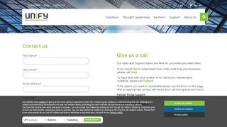 
                            9. Contact us - Unify - Unify Customer Support Portal