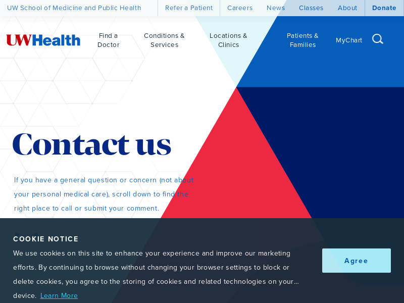 
                            7. Contact us | UW Health