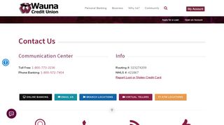 
                            3. Contact Us - Wauna Credit Union - Wauna Credit Union Portal