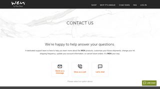 Contact Us | WEN® by Chaz Dean - Wen Com Portal