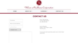 
                            2. Contact Us - Wilson-McShane Corporation - Wilson Mcshane Portal