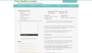 
                            3. Contact - Victor Health Associates - Victor Health Associates Patient Portal