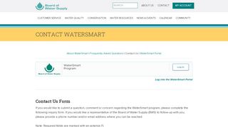 
                            9. Contact WaterSmart - Board of Water Supply - Watersmart Portal