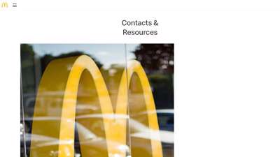 Contacts & Resources  McDonald's